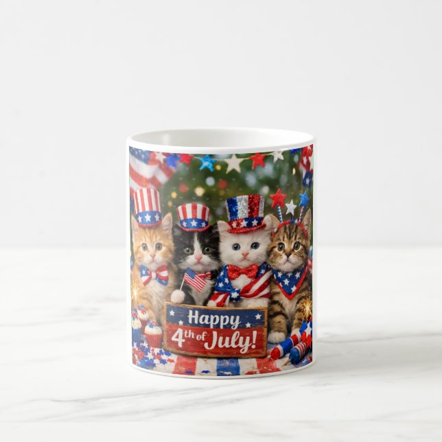 Caneca De Café Gatos fofos de julho  (Centro)