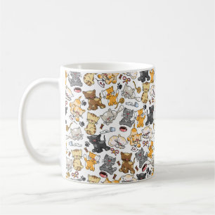 Caneca De Café Gatos Gatinhos Divertidos