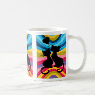Caneca De Café Gatos Groovy