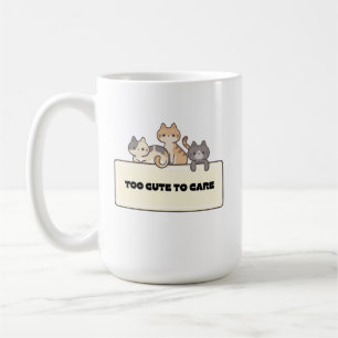 Caneca De Café Gatos Kawaii Adoráveis Design de Gato Engraçado e 