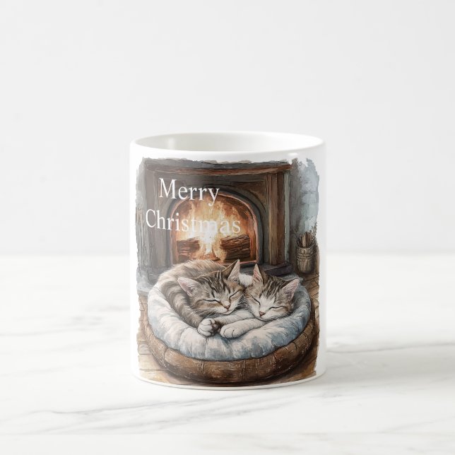 Caneca De Café Gatos lareira Natal (Centro)