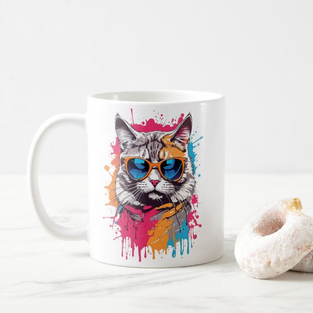 Caneca De Café Gatos legal: "Me Chame de Apolo" (Com Donut)