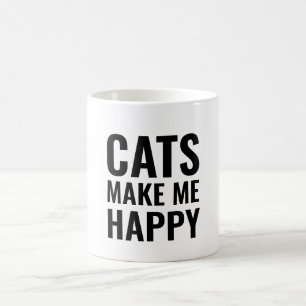 Caneca De Café Gatos me fazem feliz