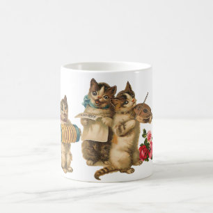 Caneca De Café Gatos Musicais