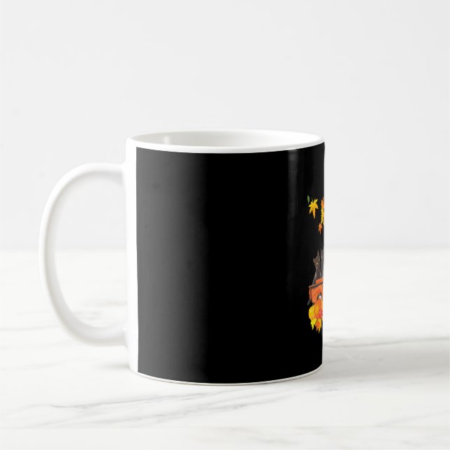 Caneca De Café Gatos Negros Engraçados Caminhão Autumn Pumpkin Ma (Esquerda)