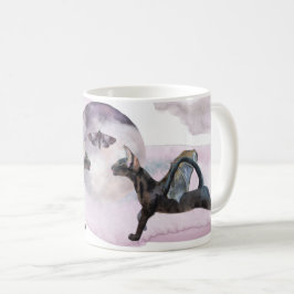 Caneca De Café Gatos Ondas à Meia-Noite
