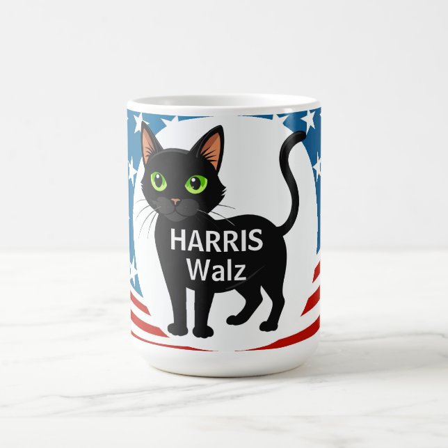 Caneca De Café Gatos para Harris/Walz Design Mug (Centro)