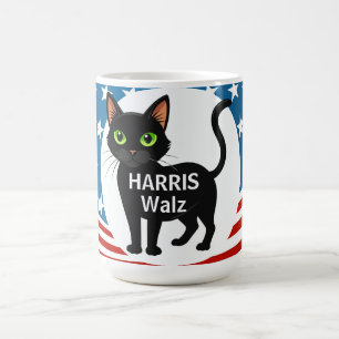 Caneca De Café Gatos para Harris/Walz Design Mug