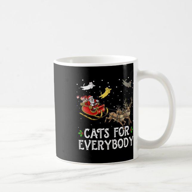 Caneca De Café Gatos Para Todo Mundo Brincadeira De Natal Xmas Mu (Direita)
