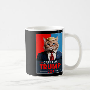 Caneca De Café Gatos Para Trump 2024 Divertido Vote Em Trump Gato