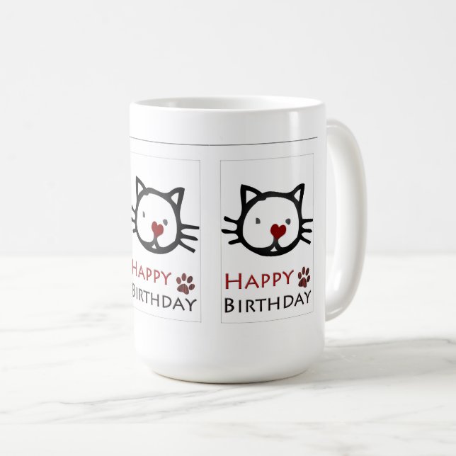 Caneca De Café Gatos - Patas Brancas de Gato (Frente Esquerda)