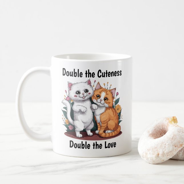 Caneca De Café Gatos Persa (Com Donut)