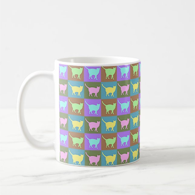 Caneca De Café Gatos Pop Art (Esquerda)