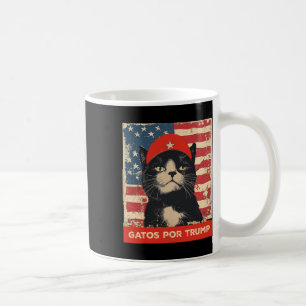 Caneca De Café Gatos Por Trump Espanhol Gato Divertido Apoio Polí