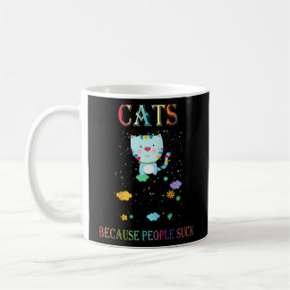 Caneca De Café Gatos Porque Pessoas Chupam Raglan