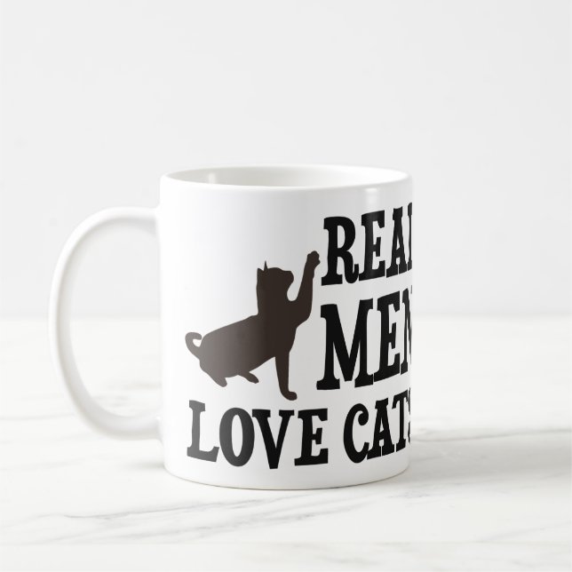 Caneca De Café Gatos reais do amor dos homens (Esquerda)