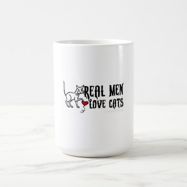 Caneca De Café Gatos reais do amor dos homens (Centro)