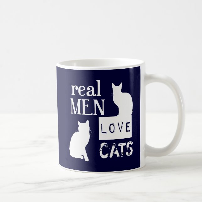 Caneca De Café Gatos reais do amor dos homens (Direita)