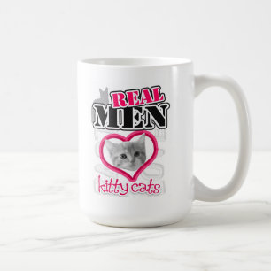 Caneca De Café Gatos reais do gatinho do amor dos homens - ROSA
