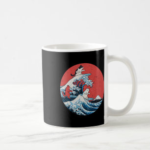 Caneca De Café Gatos Retro de Grandes Ondas Gatos Engraçados de S
