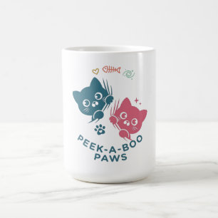 Caneca de Café Gatos Rosa e Azul - Presente para A