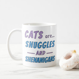 Caneca De Café Gatos são Abraços e Travessuras