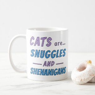 Caneca De Café Gatos são Abraços e Travessuras