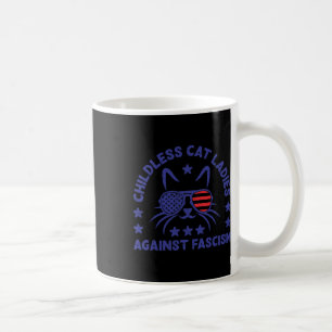 Caneca De Café Gatos Sem Fios Contra O Fascismo Engraçado Fem