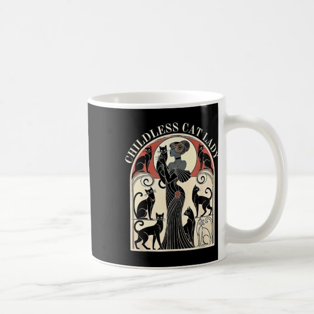Caneca De Café Gatos Sem Fios Retros - Gato-Carma (Direita)
