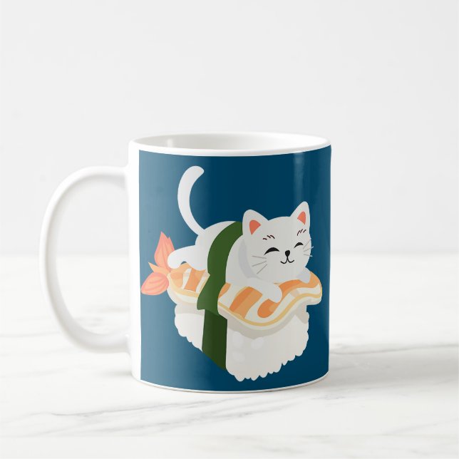 Caneca De Café Gatos Sushi Engraçados para todos os gatinhos (Esquerda)