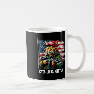Caneca De Café Gatos Vivem Problema Engraçado Trump 2024 Cat Voti