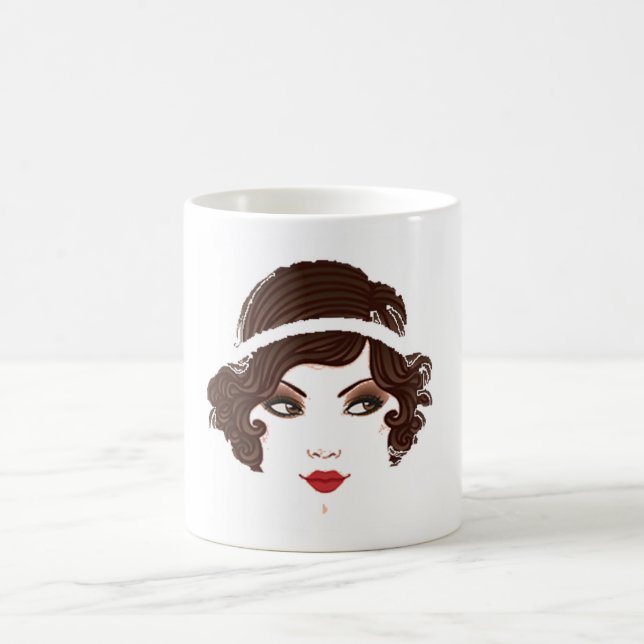 Caneca De Café Gatsby Wedding Gatsby Dourada Girl Mug (Centro)