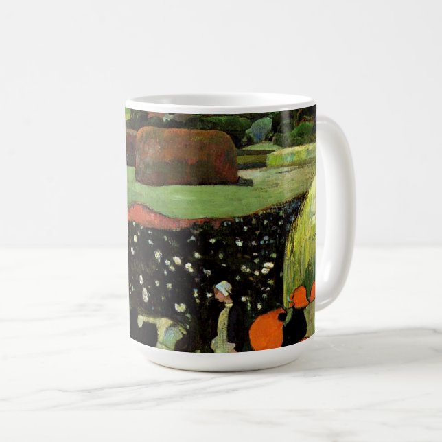 Caneca De Café Gauguin - Haystacks na Bretanha, (Frente Esquerda)
