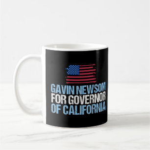Caneca De Café Gavin Newsom para o Governador da bandeira da Cali