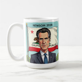Caneca De Café Gavin Newsom para Presidente Político