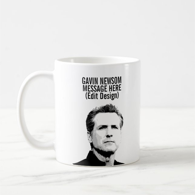 Caneca De Café Gavin Newsom Personalizado (Esquerda)