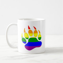Caneca De Café Gay Bear Pata Arco-íris Sinalizador