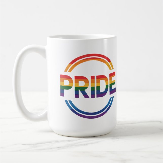 Caneca De Café Gay LGBTQ e Orgulho e igualdade transgênero (Esquerda)