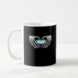 Caneca De Café Gay Male Pride Skeleton Halloween Mlm Gótico C