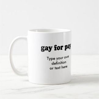 CANECA DE CAFÉ GAY PARA O PAGAMENTO