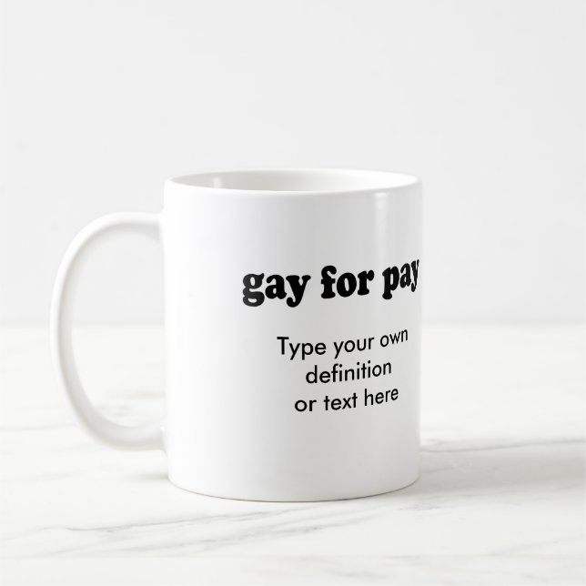 CANECA DE CAFÉ GAY PARA O PAGAMENTO (Esquerda)