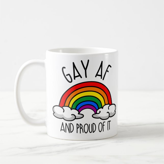 Caneca De Café GAY PRA CARAMBA e orgulhoso disso (Esquerda)