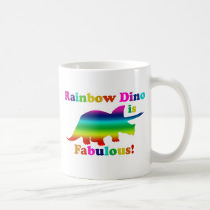 Caneca De Café Gay Rainbow Dino é fabuloso