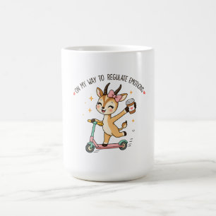 Caneca De Café Gazela Divertida de Regulação Emocional com Café