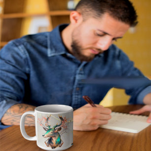 Caneca de Café Gazela Rena de Natal Fofa