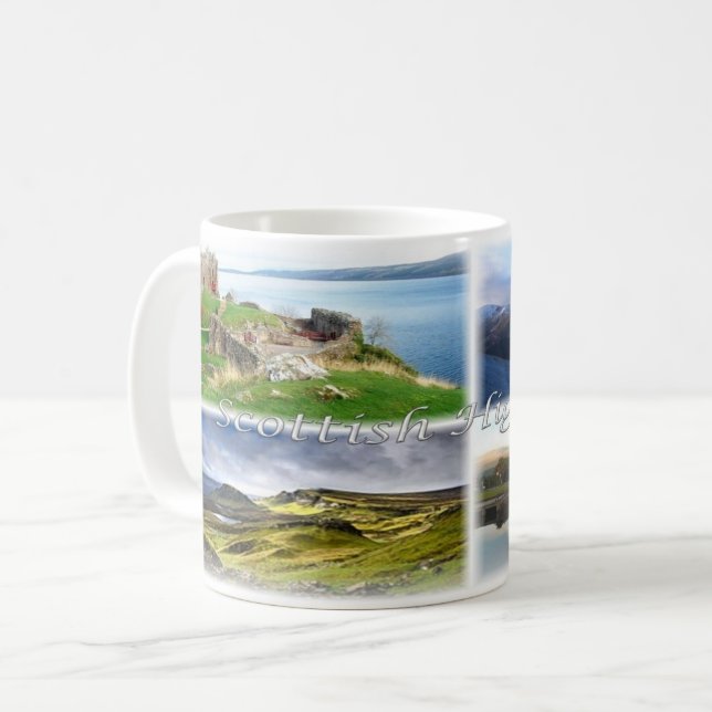 Caneca De Café GB Escócia - Scottish Highlands & Ben Nevis (Frente Esquerda)