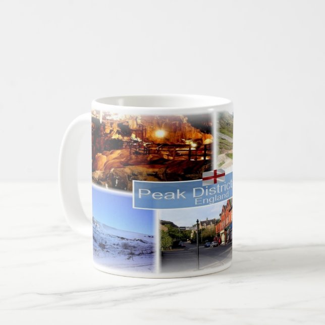 Caneca De Café GB Inglaterra - The Peak District N. Park - (Frente Esquerda)