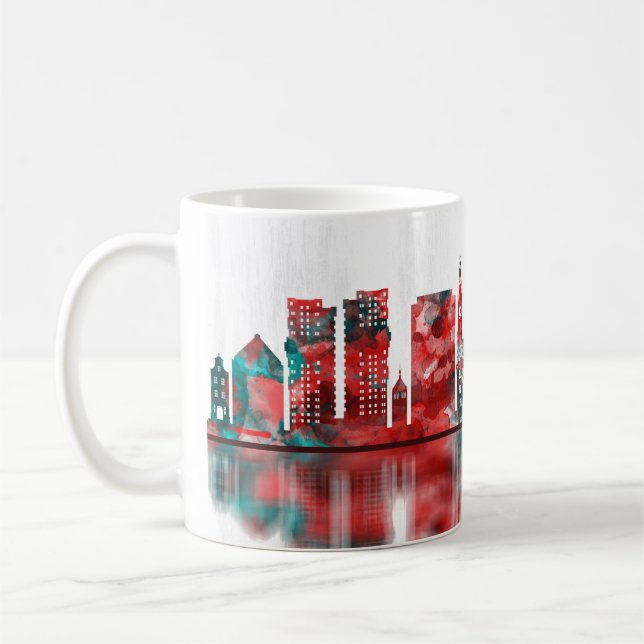 Caneca De Café Gdansk Polônia Skyline (Esquerda)