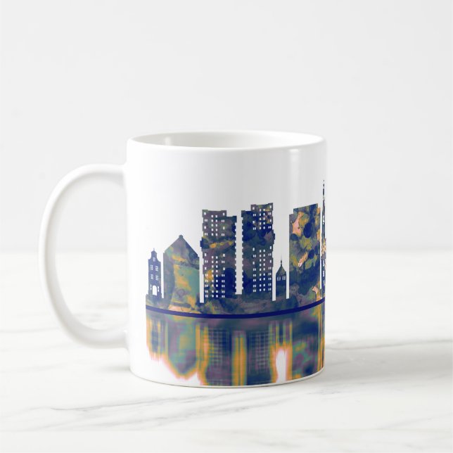 Caneca De Café Gdansk Skyline (Esquerda)