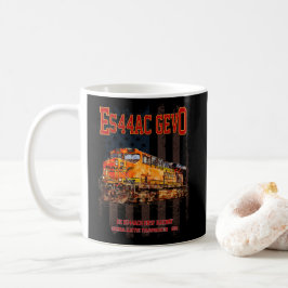Caneca De Café GE ES44AC GEVO Locomotive e bandeira americana